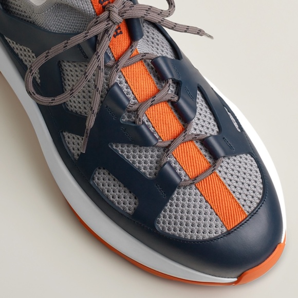 Hermès Katana Sneakers – Knit & Calfskin, Size 40, Box, Dust Bags, Receipt - Picture 3 of 7